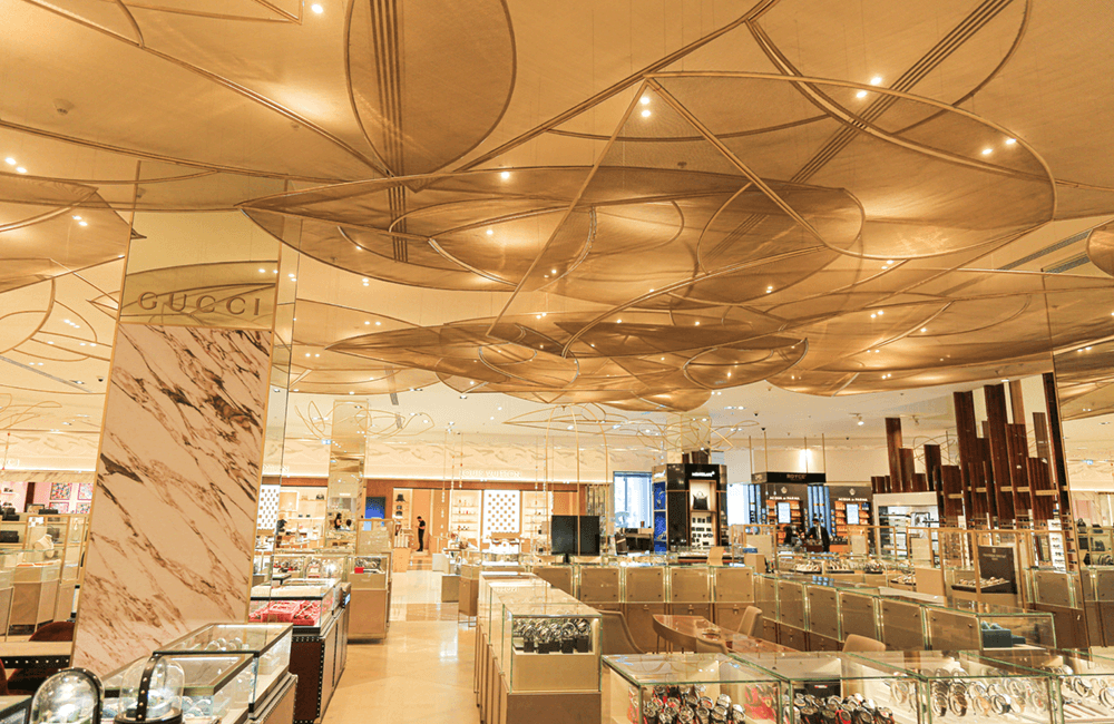 Architectural design for Galeries Lafayette in The Dubai Mall - Ashtaar Interiors