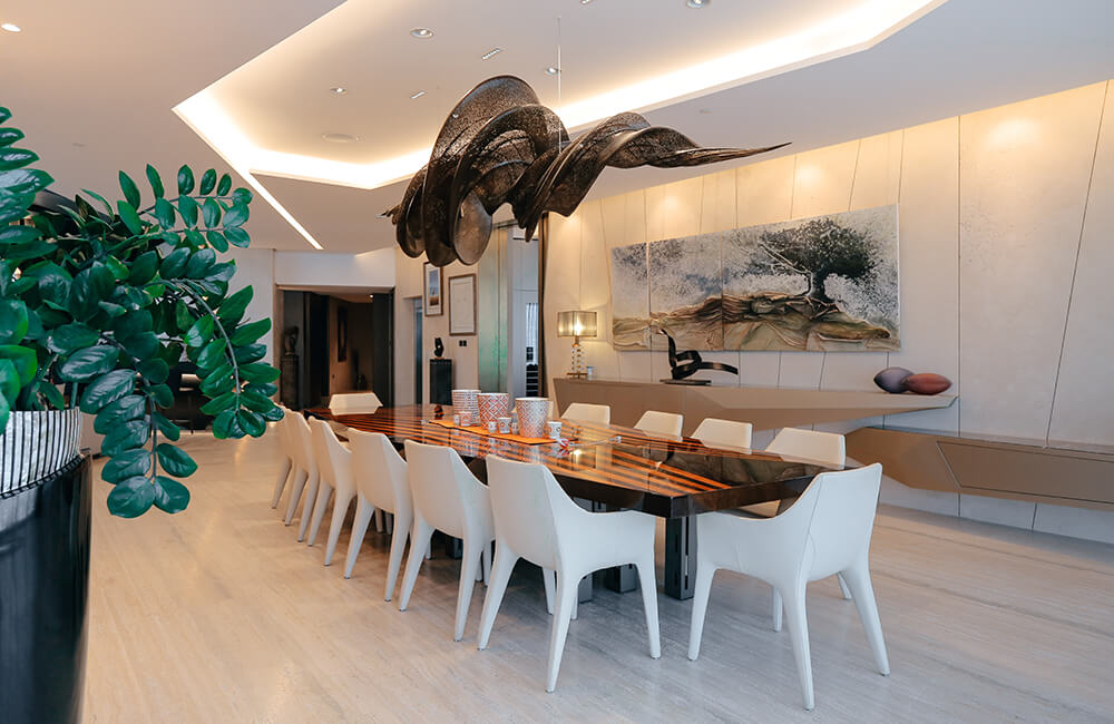 Interior Design for Private Apartment in Volante Tower Volante Dining Room - Ashtaar Interiors in Dubai